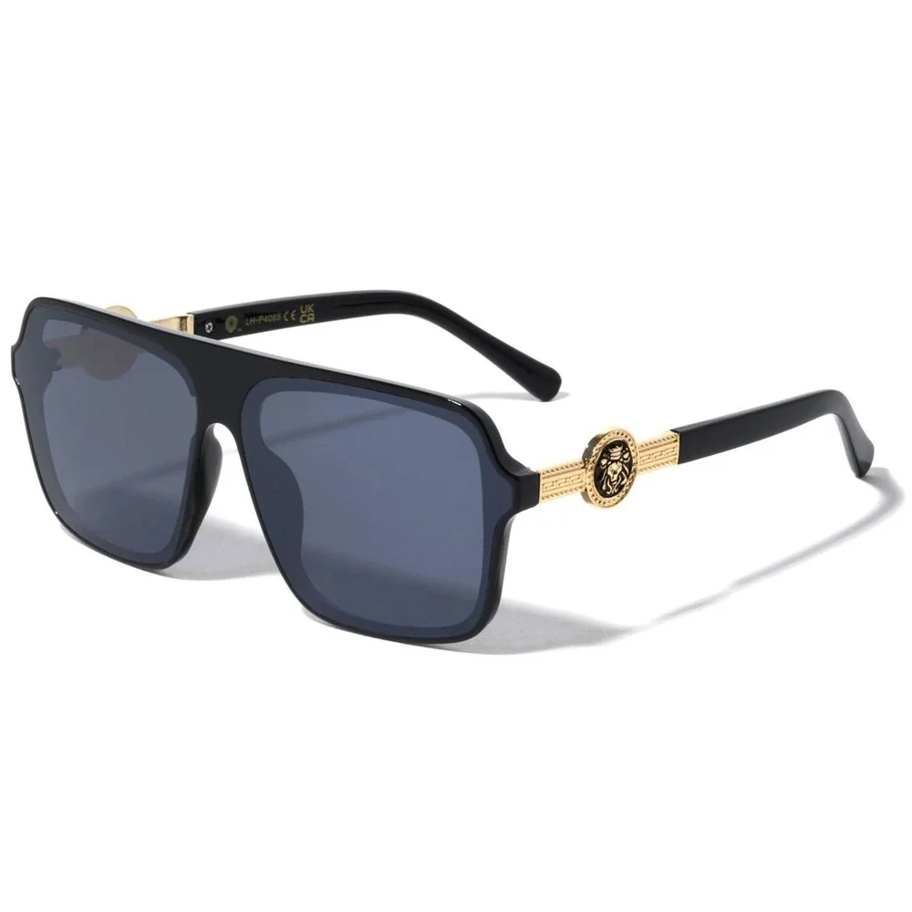 Men Sunglasses Fashion Designer Gold Accents Fashion‎ Shades Hip Hop Street Wear
